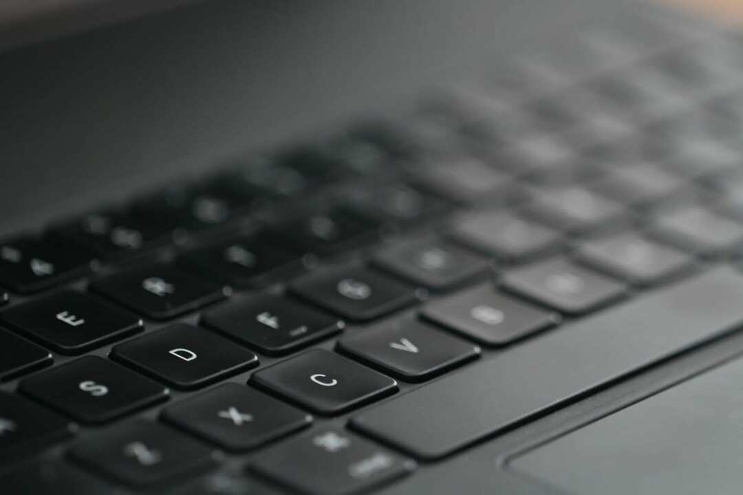 Close-up do teclado mágico para iPad Pro