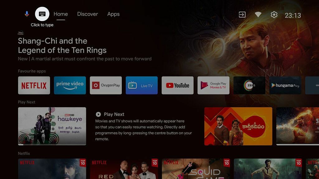 UI layar beranda baru Android TV