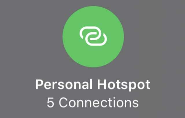 Hotspot pessoal com 5 conexões