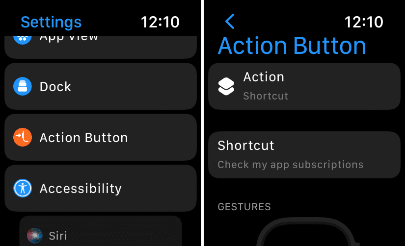 So verwenden Sie Verknüpfungen mit der Aktionstaste auf der Apple Watch Ultra - 1