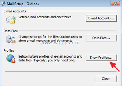 แสดงโปรไฟล์ Outlook