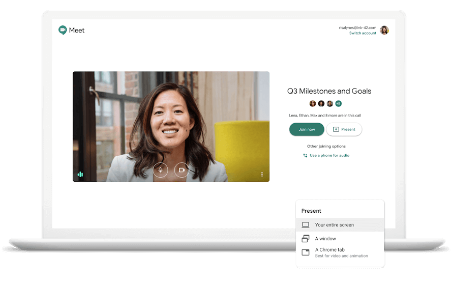 Google Hangouts Meet - Videokonferencesoftware