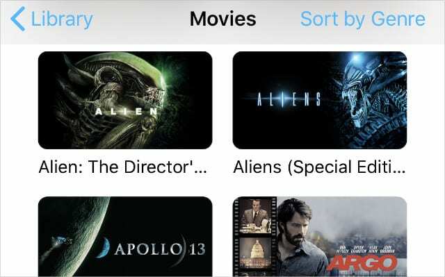 ภาพยนตร์ในแอพ Apple TV บน iPhone