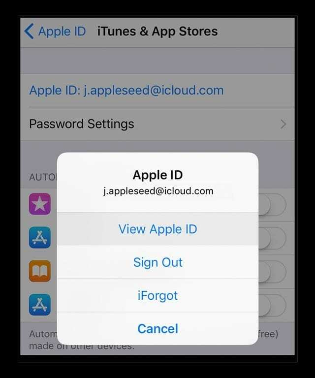 Вижте информацията за Apple ID на iPhone с iOS 11