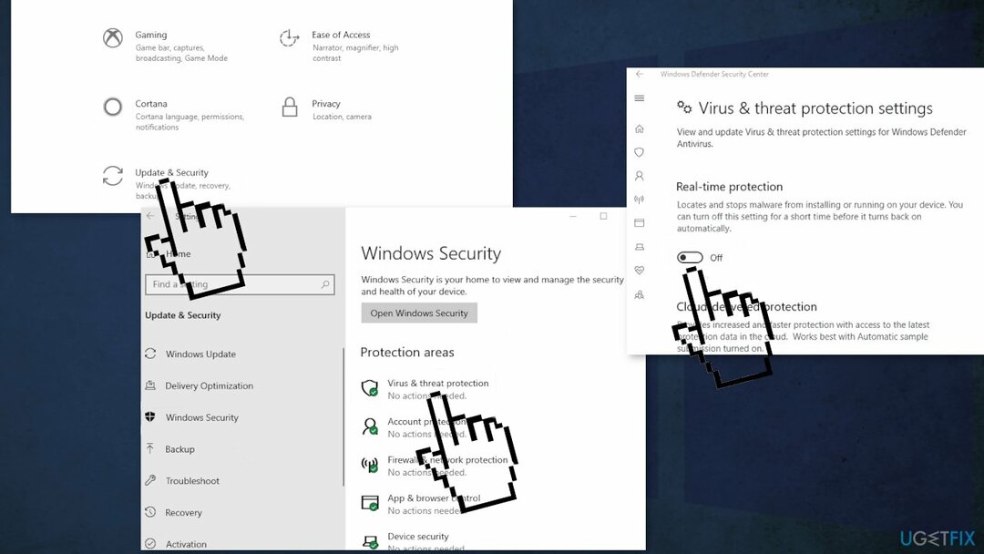 Disattiva sicurezza di Windows