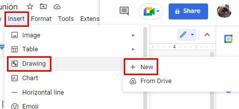 ציור Google Docs