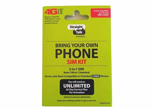 Straight Talk Verizon 4G LTE 3G CDMA Traiga su propio kit de activación de teléfono