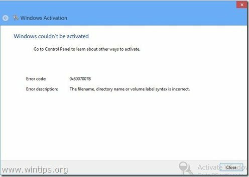 activation-error-0x8007007B