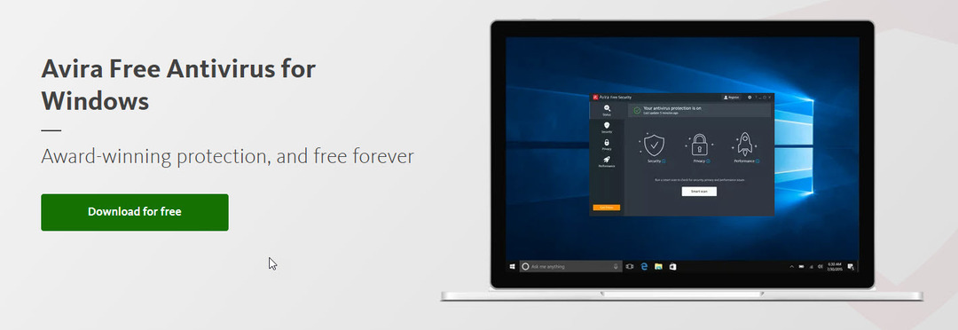 Paras ilmainen virustorjunta Windows 11:lle Avira Free Antivirus for Windows