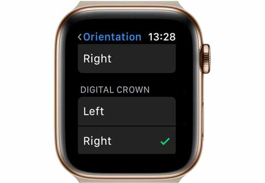 Apple Watch의 디지털 크라운 선택
