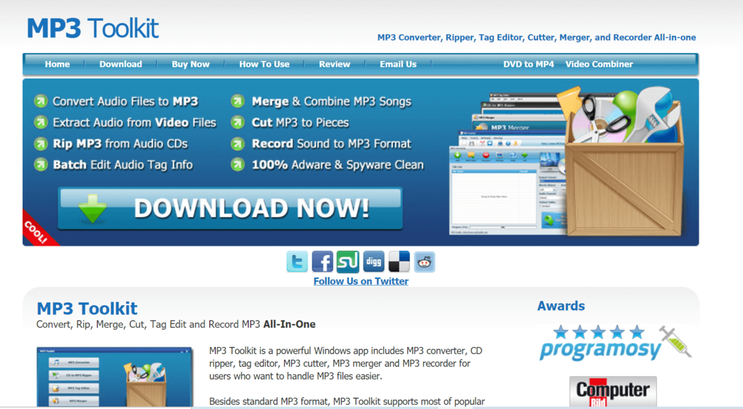 MP3 Toolkit for lydklipp delt