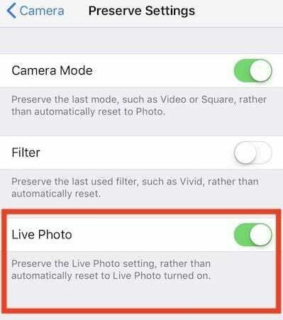 Live Photos iPhone iOS 11:ssä