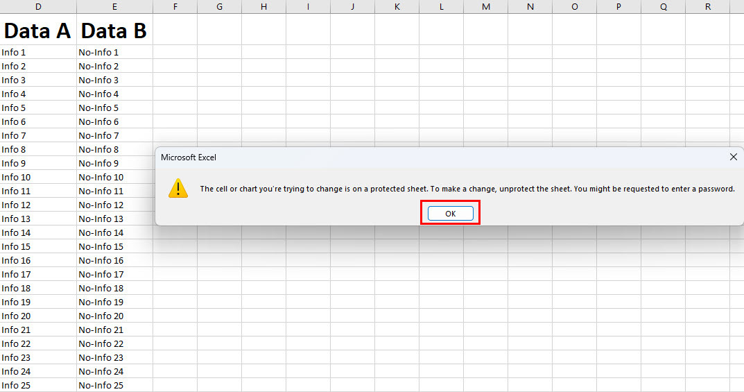 ワークシートが保護されているため、Excel の矢印キーが機能しない