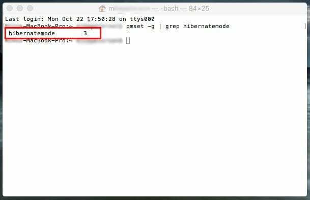 Memeriksa Mode Tidur Mac di Terminal