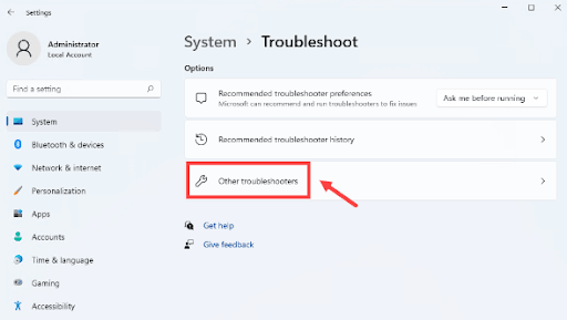 ตัวแก้ไขปัญหา windows 11