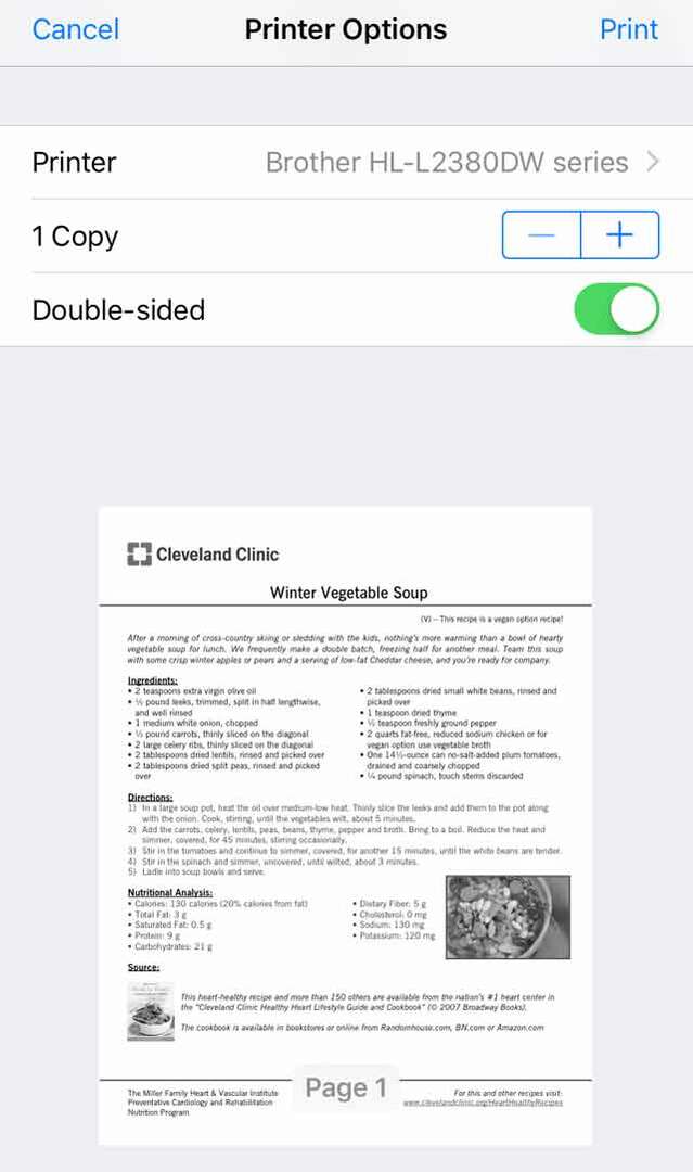 AirPrint ไฟล์ PDF จาก iPhone หรือ iPad