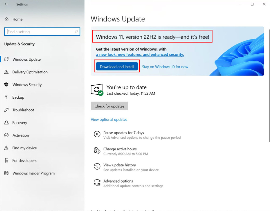 Выполните обновление до Windows 11, когда приближается окончание срока службы Windows 10 21H2