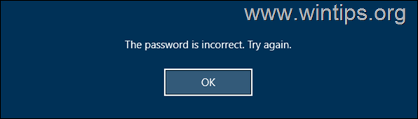 FIX PIN o Password non sono corretti anche se sono corretti in Windows 10.