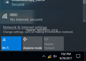 Το WiFi είναι συνδεδεμένο αλλά δεν υπάρχει Internet