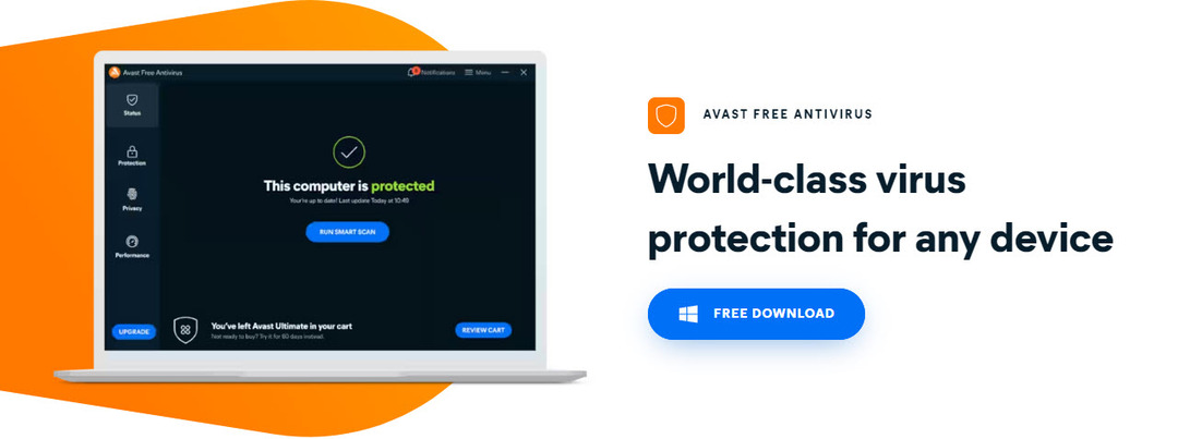 Beste gratis antivirus for Windows 11 Avast Antivirus.jpg