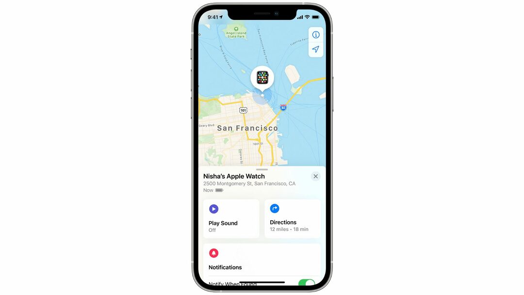Kā lietotnē Find My lietotnē Apple Watch