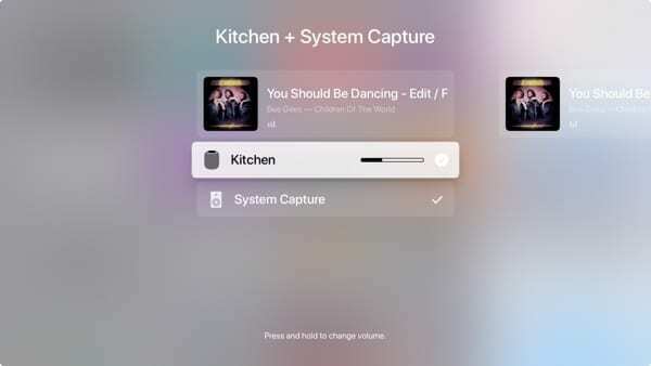 Centrul de control AirPlay Spotify-AppleT V