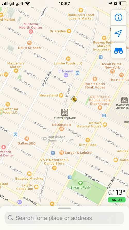 Apple Maps met Times Square