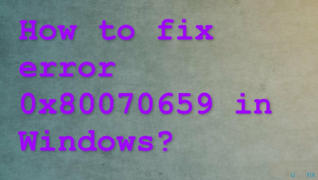 Fout 0x80070659 in Windows