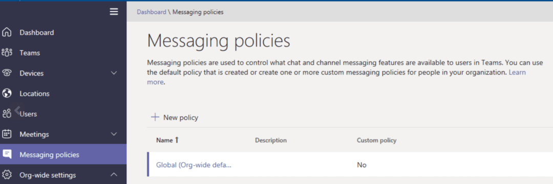 Messaging-Richtlinien für Microsoft-Teams