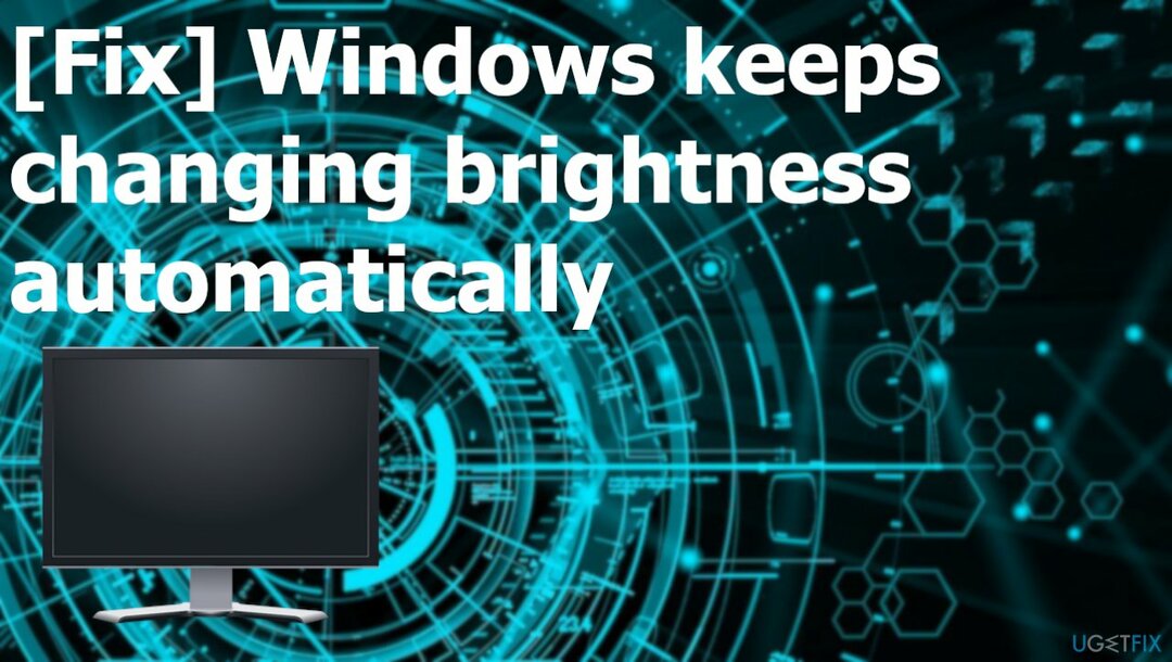 Windows 밝기가 자동으로 변경됨