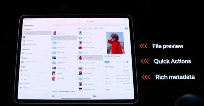 Funkcje aplikacji Pliki na iPada