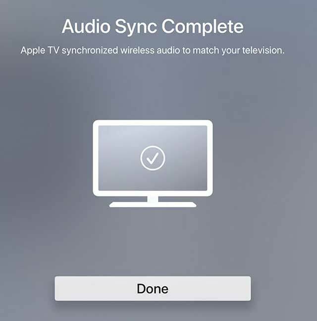 Apple tv trådlös tv-synkronisering klar