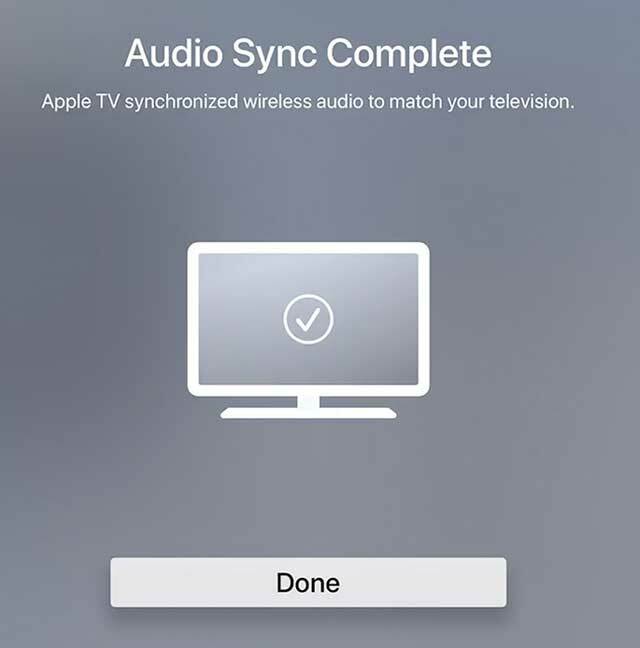 Synchronizacja bezprzewodowego telewizora Apple TV zakończona