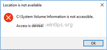C:\Informácie o zväzku systému nie sú prístupné - Prístup odmietnutý.
