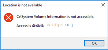 C:\System Volume Informacija nepasiekiama – Prieiga uždrausta.