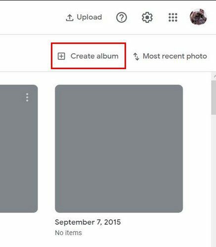Vytvořit album ve Fotkách Google