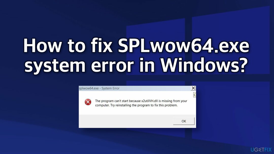 Comment réparer l'erreur système SPLwow64.exe sous Windows ?