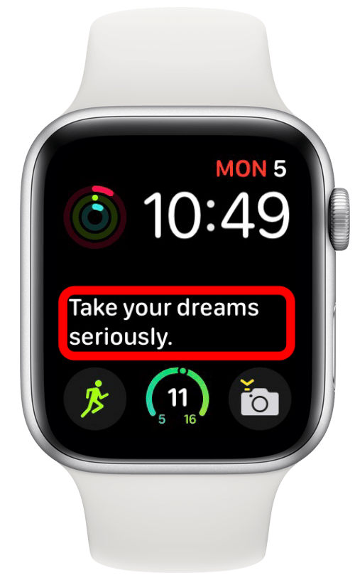 اقتباسات يومية تحفيزية على وجه Apple Watch