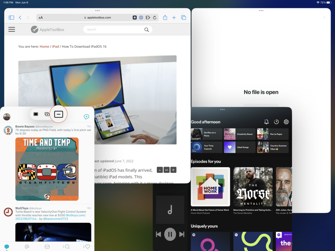 iPad Multitasking Stage Manager Poista sovellukset - 2