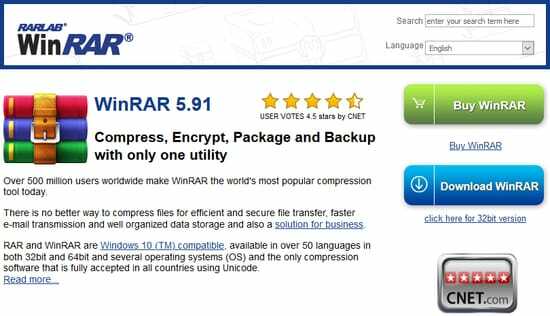 WinRAR parim RAR-faili ekstraktimise tööriist
