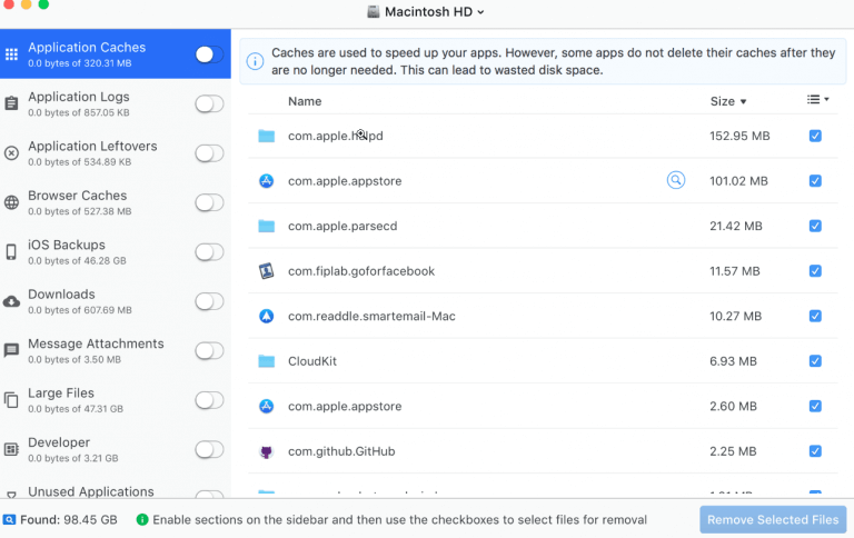 Logiciel Disk Doctor pour nettoyer Mac et créer plus d'espace disque