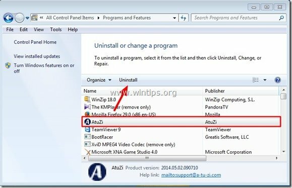 uninstall-atuzi