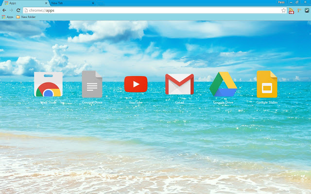 Zomervakantie - Standaard kleurthema in incognitomodus van Google Chrome