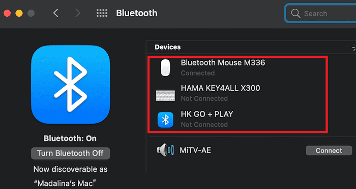 Bluetooth-Einstellungen-Mac