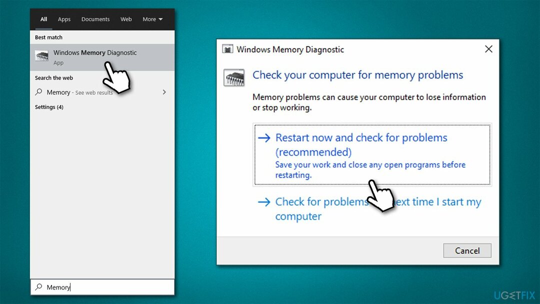 Εκτελέστε το Windows Memory Diagnostics