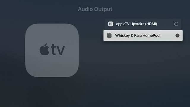 HomePod כפלט אודיו ב-Apple TV