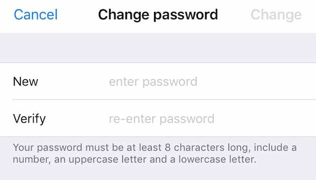 Schimbați parola ID-ului Apple pe iPhone