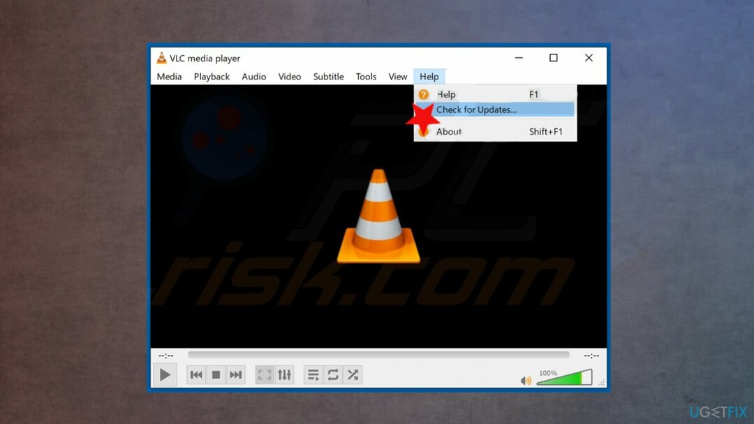 Buscar actualizaciones en VLC