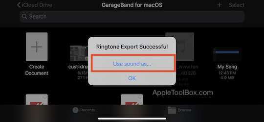 تعيين نوع RingTone