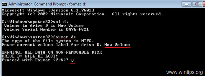 Comment formater le disque dur à partir de l'invite de commande 